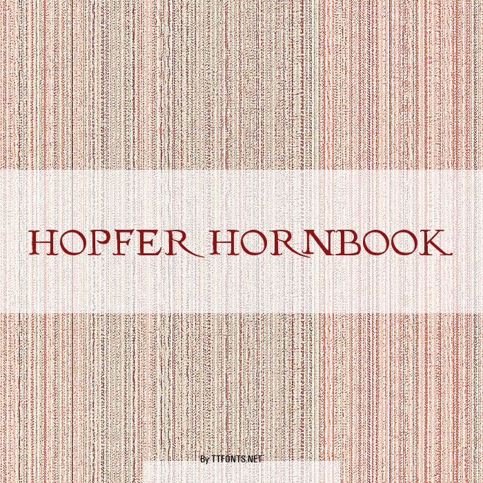 Hopfer Hornbook example